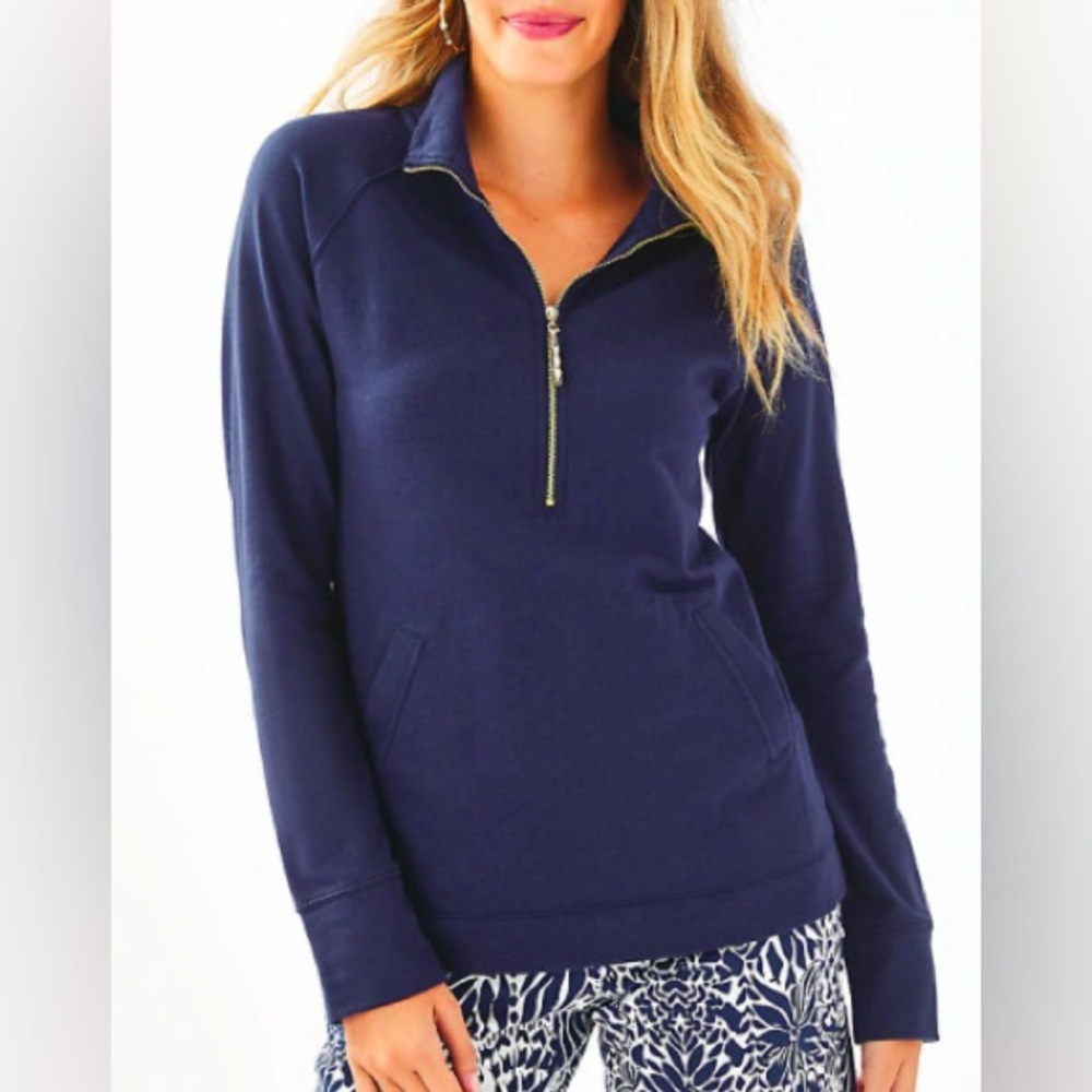 Lilly Pulitzer Navy Blue Skipper Popover Size XL